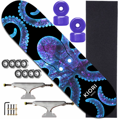 Skate completo Profissional - Octo Glow - KIORI SKATES 8.0"