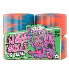Slime balls - 66mm OG Slime Pink Blue Swirl 78a Slime Balls Skateboard Wheels na internet