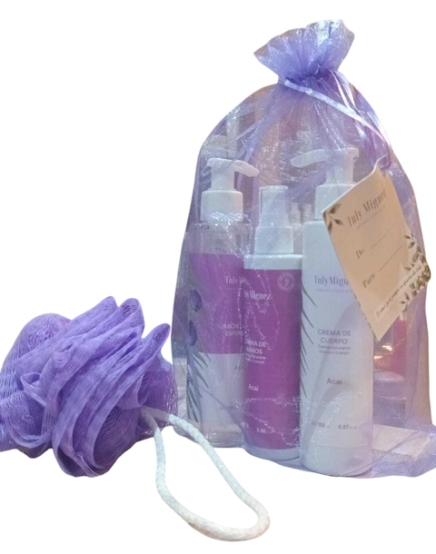 Regalo Mamá Kit Tuly Miguez Jabon Crema Manos Cuerpo acai - comprar online