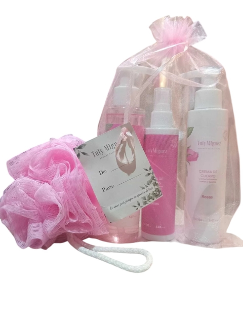 Regalo Mamá Kit Tuly Miguez Jabon Crema Manos Cuerpo Rosas - comprar online
