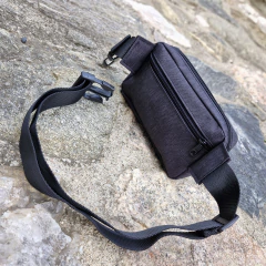 Riñonera tres compartimentos BLACK JASPEADA - tienda online