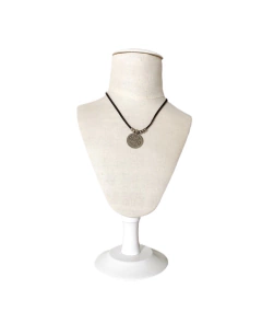 PECHERA CON BASE DE MADERA CIRCULAR BLANCA - comprar online