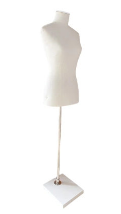 BUSTO DAMA CON BASE MADERA BLANCA