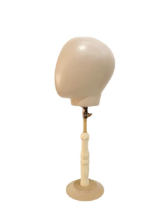 CABEZA FIBRA EXHIBIDORA BASE MADERA CIRCULAR