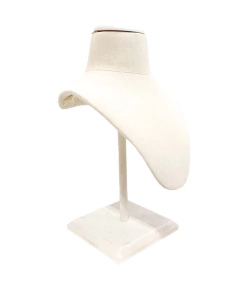 PECHERA CON BASE DE MADERA CUADRADA BLANCA - Maniquies Argentina