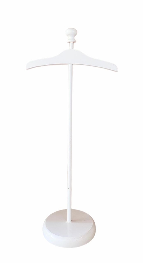 PERCHA MEDIANA CON BASE TORNEADA BLANCA