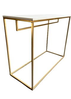 Mesa dorada mediana - tienda online