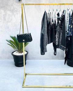 Imagen de PERCHERO MINIMALISTA BRONCE Y CROMO