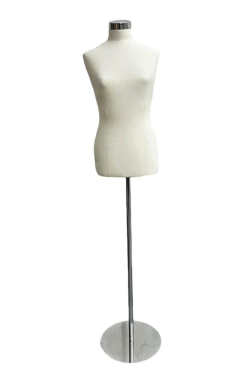 BUSTO DAMA BASE PLATO HIERRO CROMADA