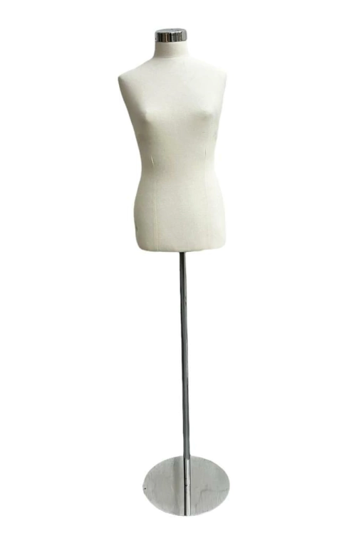 BUSTO DAMA BASE PLATO HIERRO CROMADA