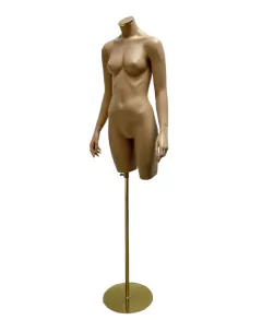 TORSO DAMA CON BRAZOS BASE PLATO BRONCE
