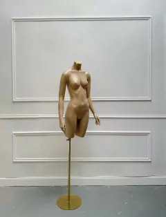 TORSO DAMA CON BRAZOS BASE PLATO BRONCE en internet