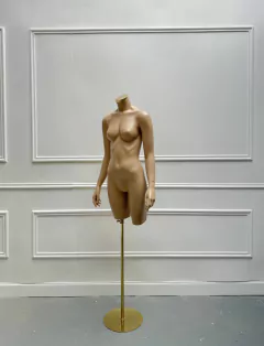 TORSO DAMA CON BRAZOS BASE PLATO BRONCE - tienda online