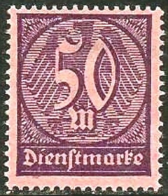 D073 ...... 50 MARK - SOBRECARGA "Deutsches Reich" - 1922