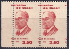 8285 .... C0451 - PAULO DE FRONTIN - 1960 - PAR DE SELOS - PICOTAGEM FORA DO QUADRO