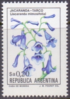 22239 ARGENTINA - FLOR JACARANDÁ TARCO - $a 0,20