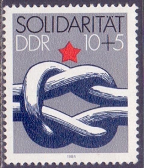 2909 ..... ALEMANHA D D R - SOLIDARIEDADE - 10 + 5 pF. - 1984
