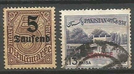 34093 LOTE COM 2 SELOS - SOBRECARGA