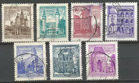 34507 AUSTRIA - LOTE COM 7 SELOS