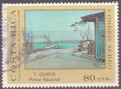37520 ...... COSTA RICA - PINTOR T. QUIROS - 80 CENTAVOS - USADO