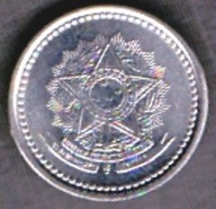 V377 REPÚBLICA - 200,00 CRUZEIROS 1986 - ARMAS NACIONAIS ( INOX )