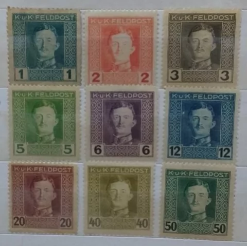 4047 AUSTRIA - LOTE COM 9 SELOS