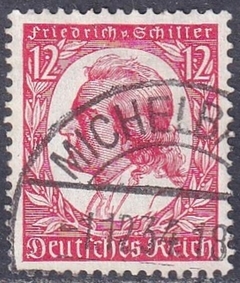 555 .... FRIEDRICH von SCHILLER - 12 Pf. - 1934 - VERMELHO - USADO - comprar online