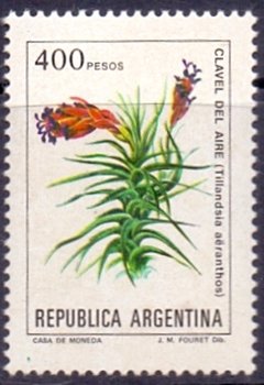 25533 ARGENTINA - FLOR CLAVEL DEL AIRE - 400 PESOS - MINT