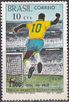 C0658 ...... PELÉ, MILÉSIMO GOL - 10 CENTAVOS - 1969
