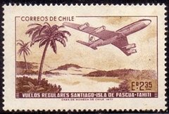25535 CHILE - VÔOS CHILE-ILHA DA PÁSCUA- TAHITI - 2,35 - 1971 - MINT