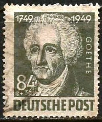 0238 ..... ALEMANHA D.D.R. - GOETHE - 84 Pf. 1949