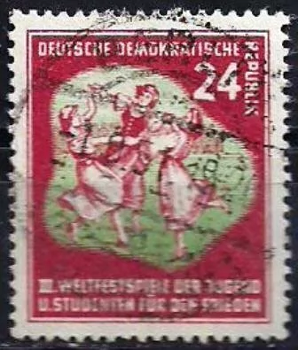 0290 ..... ALEMANHA D.D.R. - ENCONTRO DA JUVENTUDE - 24 Pf. - 1951