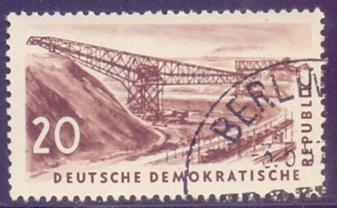 0570 .... ALEMANHA D D R - MINERAÇÃO DE CARVÃO - 1957 - USADO