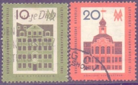 0873/4 .... D D R - FEIRA DE LEIPZIG - 1962 - USADO