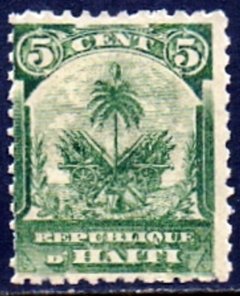 23852 HAITI - ARMAS NACIONAIS - 5 CENT - NOVO COM CHARNEIRA