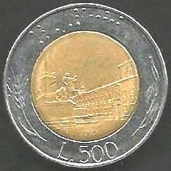 M1695 ITÁLIA - 500 LIRE 1995 - BIMETÁLICA - comprar online