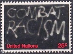 16837 NAÇÕES UNIDAS - COMBATE AO RACISMO - 40 c. - NOVO COM CHARNEIRA