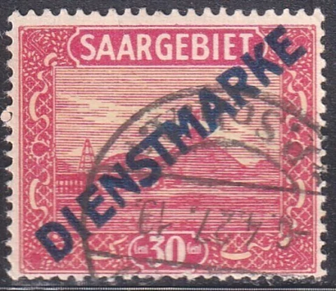 T 7 ...... SAARGEBIET - SELO DE TAXA - 30 c. - 1922 - USADO