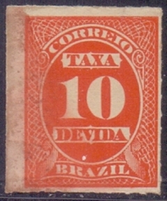 X10 ..... TAXADEVIDA - 1 0 REIS 1890 - LARANJA