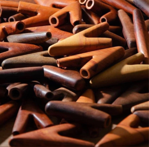 Kuripe - (Auto Aplicador de Rapé) Madeira ecológica - comprar online