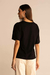 T-shirt manga curta apliques strass logo sommer na internet