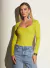 Blusinha manga longa canelada sommer
