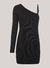 Vestido manga longa única canelado jenna john john - comprar online