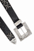 Cinto country detalhado fivela quadrada apliques strass