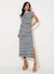 Vestido manga japonesa listrado sommer