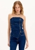 Blusa jeans tomara que caia zíper frontal myft - comprar online