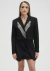 Blazer cropped franja strass myft