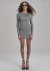 Vestido manga longa decote costas lurex myft