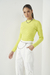 Blusa manga longa canelada gola media sommer