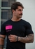 Camiseta masculina manga curta logo rosa trinity